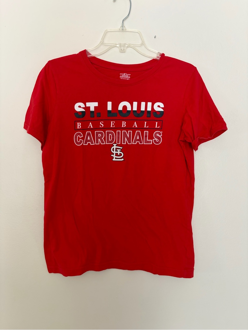 Genuine Merchandise Red Crewneck Baseball Tee